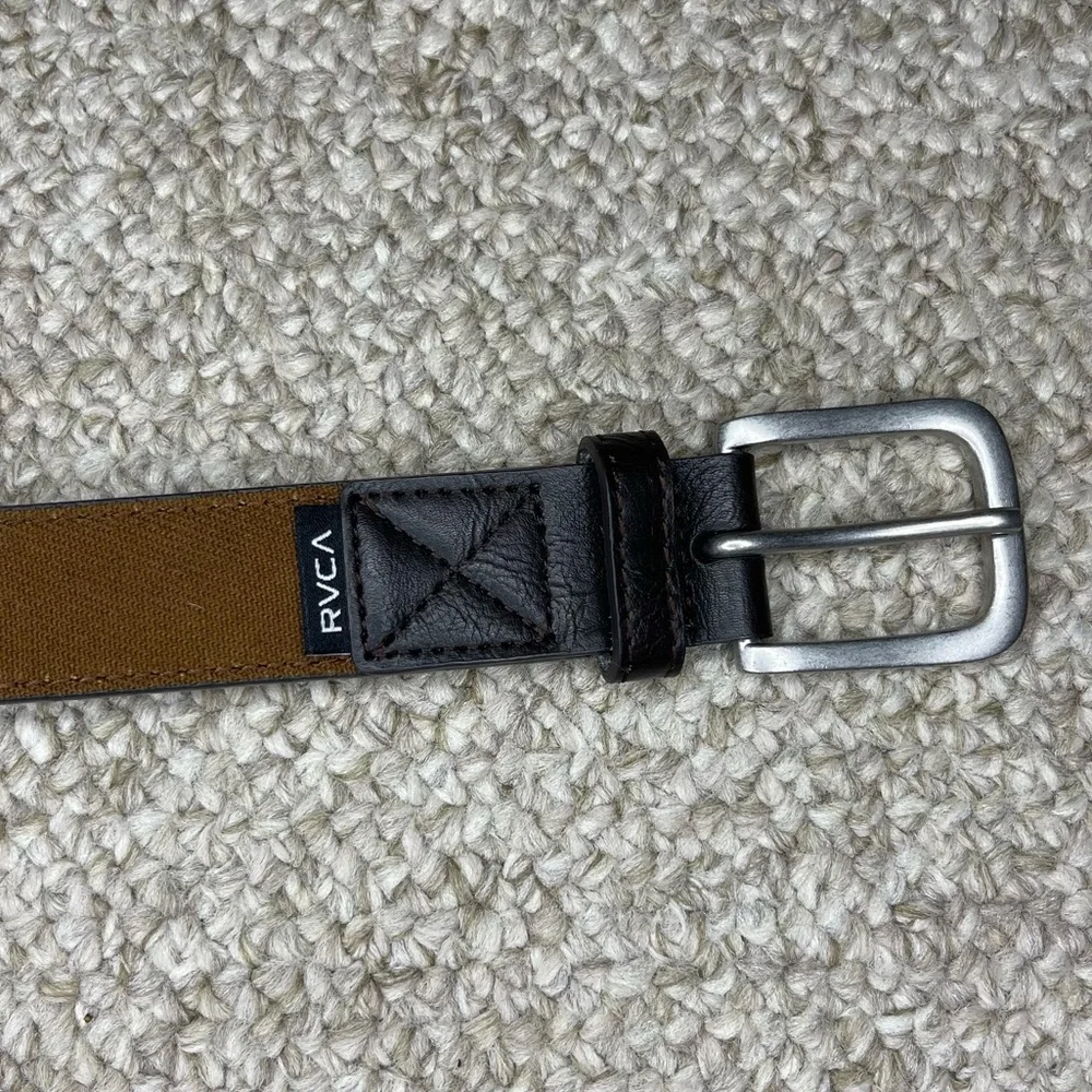 RVCA canvas and leather belt